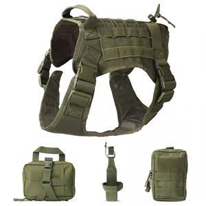 Harnais tactique réglable pour grand chien, en nylon, avec laisse de sécurité extérieure et sangle camouflage - Product Image 3