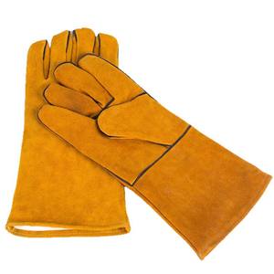 Gants de protection longs en cuir de vachette isolants thermiquement et anti-éclaboussures <span class=keywords><strong>pour</strong></span> soudeurs - Product Image 6