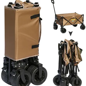 Chariot de camp de jardin en plein air bon marché chariot de plage chariots à main utilitaires pliables chariot de chariot - Product Image 1