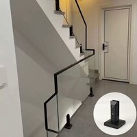 Balustrade de piscine moderne en verre trempé sans cadre en acier inoxydable, avec embout réglable en hauteur, installation facile DIY pour balcon