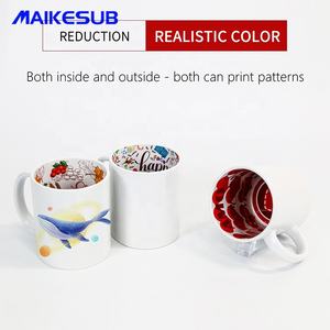 Maikeusb แก้วเซรามิกพิมพ์ลายด้านใน,แก้วกาแฟ<span class=keywords><strong>นม</strong></span>ภายในบ้านและสำนักงานขนาด11ออนซ์ใช้ในชีวิตประจำวัน - Product Image 4