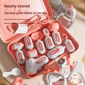 Ensemble de jouets de jeu de rôle pour enfants en plastique, médecin, infirmière, maison de jeu, jeu de simulation, en plastique ABS, alimenté par piles, portable - Product Image 5