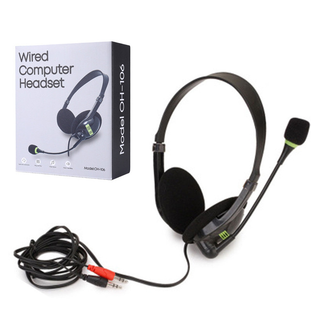 Factory Cheapest 3.5mm Wired Headphones Microphone Universal USB Headset With Microphone for PC /Laptop/Computer