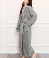 Automne hiver épaissi adulte peignoir pour femmes corail polaire pyjamas Extra Long grande taille vêtements de nuit confortables cordon chaud