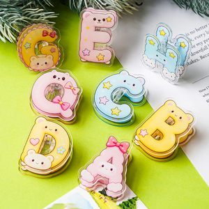 Clips Acrílicos Transparentes con Diseños de Animales y Letras, para Notas, Recuerdos, para Niñas y Estudiantes, Venta al Por Mayor - Product Image 1
