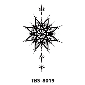 Autocollant de tatouage temporaire noir motif fleur, papillon, <span class=keywords><strong>serpent</strong></span>, style personnalisé, vente directe usine pour hommes et femmes - Product Image 5
