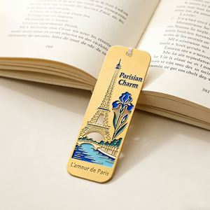 ที่คั่นหนังสือโลหะแบบกำหนดเอง ของที่ระลึกการท่องเที่ยวฝรั่งเศส ปารีส ของขวัญที่ระลึก ทำจากโลหะผสมสังกะสี พิมพ์ลาย UV ที่คั่นหนังสือแบบกำหนดเอง - Product Image 1