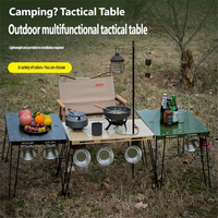 Tables pliantes de camping tactiques en aluminium réglables miniatures légères multifonctionnelles de haute qualité pour l'extérieur OEM