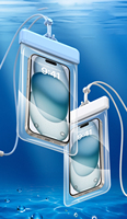 Pochette étanche universelle IPX8 flottante pour téléphone avec écran tactile transparent, idéale pour la natation et la plage, compatible iPhone et Samsung