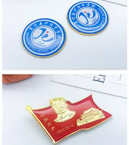 New Custom Rectangle ID Name Aluminium Metal Lapel Pin Badges
