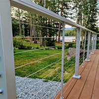 EKOO METAL Offres Spéciales Garde-corps en câble en acier inoxydable à montage en surface pour escaliers