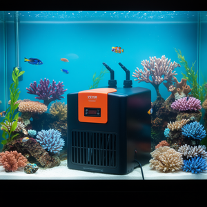 Enfriador de agua para acuario Vevor de 52 galones (196 L) con sistema de enfriamiento silencioso para acuarios de agua dulce, agua de mar, peceras y arrecifes de coral. - Product Image 2