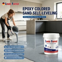 Revêtement de sol autolissant 3-en-1 en époxy et sable coloré, écologique, pour salle blanche, vente en gros directe usine