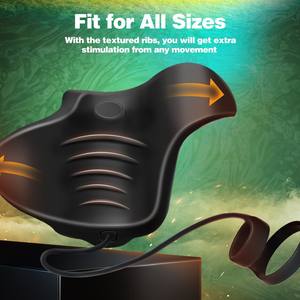 Mainan Seks Elektrik 3-in-1 Bentuk Cangkir Pesawat dengan Fungsi Getar, Kontrol Jarak Jauh via Aplikasi Pintar, Silikon, 2 Cincin, Cangkir Masturbasi Pria - Product Image 6