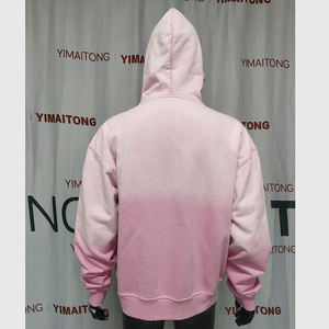 <span class=keywords><strong>Felpa</strong></span> <span class=keywords><strong>con</strong></span> Zip Oversize Personalizzata in Stile Streetwear, 500 Gsm, Pesante, <span class=keywords><strong>Rosa</strong></span>, Effetto Vintage Slavato e Strappato per <span class=keywords><strong>Uomo</strong></span> e Donna - Product Image 2