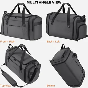 Travel Duffel Bag Foldable Weekender Sport Gym Duffle Bag Carry On Luggage With Shoe Compartment