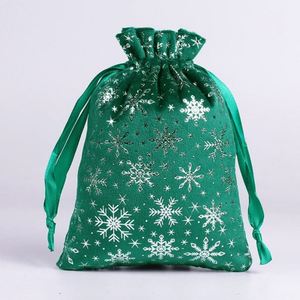 Christmas <b>Tree</b> Pattern Drawstring Gift <b>Bags</b> Holiday Party Packaging Nylon Festive Pouches Set - Product Image 2