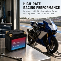 Batterie de moto LiFePO4 12,8 V 3 Ah YTX4L-BS LFP, batterie de démarrage 150 A+ CCA, charge 14,6 V, batterie légère pour motos