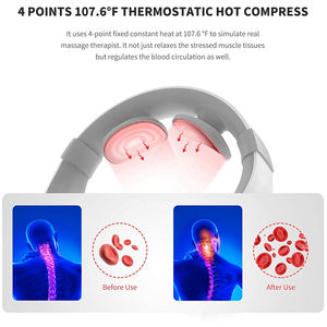 Masseur cervical électronique chauffant portable intelligent avec télécommande sans fil, logo personnalisé, vente en gros - Product Image 3