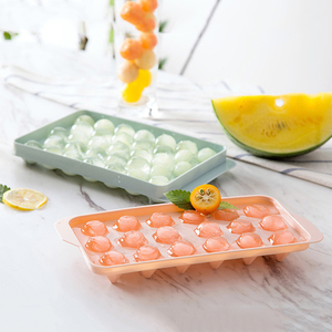 Couvercle de ménage en plastique Silicone rond bac à glaçons boîte avec couvercle boule de glace en gros - Product Image 6