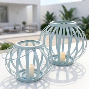 Manufacturers Trending Color Iron Hurricane <b>Candle</b> Holder Lantern Handmade for Home and Weddings Decoration - Product Image 1