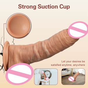 Grote all'ingrosso Dildo morbido produttore sfuso Super realistico testa di fungo Dildo per le donne giocattolo del sesso a coste grande Dildo 9 pollici 1 pz - Product Image 4