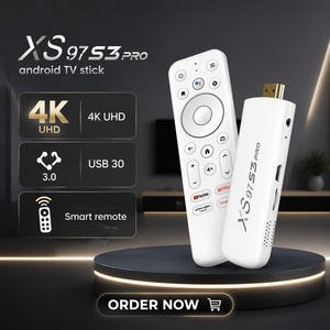 XS97 SMART PRO 14 Android 14 4K HDR Quad Core 2GB RAM TV Stick Media Player with WiFi 2.4G/5GHz <strong>OTT</strong> US Remote Control - Product Image 2