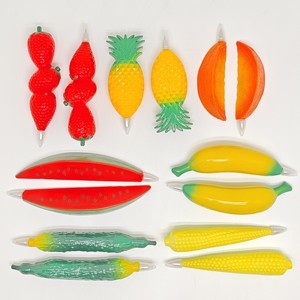 Juego de Bolígrafos de Frutas y Verduras, Tinta Negra de 0.5 mm, Plástico, Lindos Bolígrafos Borrables para Niños, Niños Pequeños, Preescolares, Juguete de Aprendizaje Temprano - Product Image 2