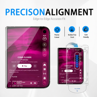 Protection d'écran pour iPhone DUO, installation facile, kit de suppression automatique de la poussière, verre trempé