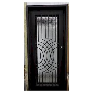 Puerta de Hierro Forjado de Alta Gama con Diseño de Apertura Personalizada Prima, Vidrio y Cabeza de Puerta Curva con Acabado Galvanizado - Product Image 1