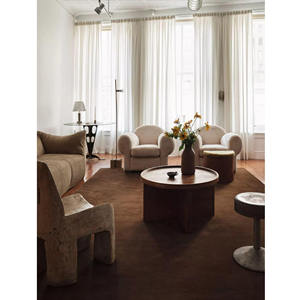 Tapis de luxe 100% laine brun chocolat |   Tapis d'appoint en velours texturé Deep Espresso - Product Image 3