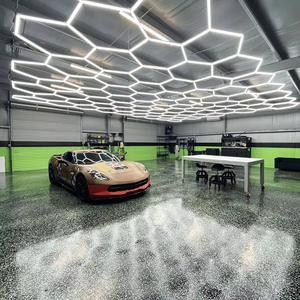 Fábrica de suprimentos Hexagonal LED Light Cold White Honeycomb LED Garagem Iluminação Carro Detalhando Teto Trabalho Garagens impermeáveis - Product Image 1