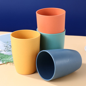 Eco-friendly Wheat Straw Drinking Cup Unbreakable Reusable Mouthwash <b>Mug</b> Assorted Colors for Home Bathroom School Travel - Product Image 4
