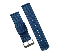 Jettda Factory vend en gros des bracelets de montre en nylon à logo personnalisé, à libération rapide, 18 mm-24 mm, double couche.