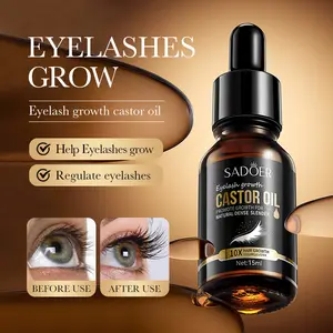 15ml Eyebrow Enhancer Organic Castor Eyelash Growth Oil for Eyelash Thick Curling Lengthening