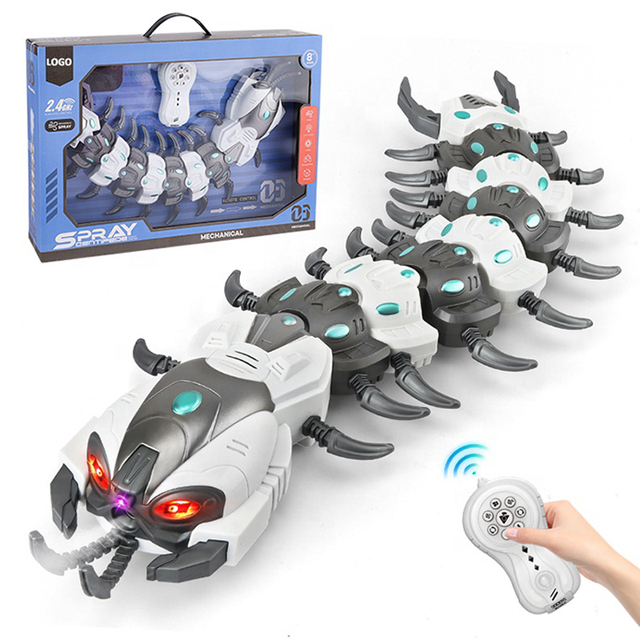 BGL Electronic 2.4G Rc Plastic Electric Toy Music Dance Light Mist Spray Robot Remote Control Centipede Indoor-Outdoor