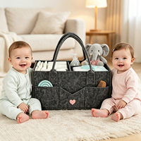 Organisateur de couches en feutre minimaliste et portable avec logo personnalisé pour table à langer, cadeaux pour nouveau-nés et baby shower