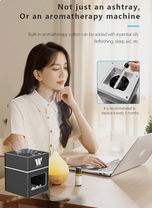 Wedtserha <strong>LED</strong> Cigarette Light Aromatherapy <strong>Diffuser</strong> Air Purifier <strong>3</strong>-in-1 Rechargeable Aluminum Housing Tabletop Waterless - Product Image 5