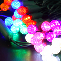 Guirlande lumineuse de Noël LED G12 mini certifiée UL, ampoules globe colorées, décoration intérieure et extérieure pour les fêtes