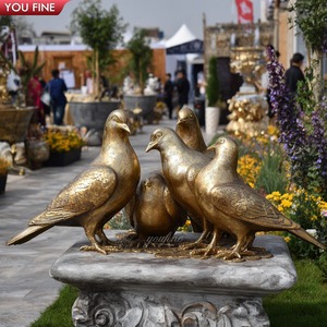 YOUFINE Statue <span class=keywords><strong>de</strong></span> <span class=keywords><strong>Colombe</strong></span> <span class=keywords><strong>de</strong></span> <span class=keywords><strong>la</strong></span> Paix en Bronze Poli, Sculpture <span class=keywords><strong>d</strong></span>'Oiseau Pigeon aux Ailes Étendues, Art Moderne <span class=keywords><strong>d</strong></span>'Extérieur pour Jardin Commémoratif - Product Image 6