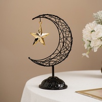 Ornement de table en fer forgé de style moyen-oriental, décoration de table en forme de croissant de lune, décoration de centre de table, décoration d'intérieur