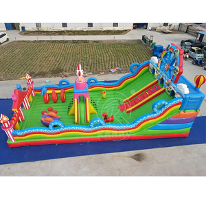 <span class=keywords><strong>Parc</strong></span> de trampoline gonflable de cirque et de carnaval, clown, montgolfière, aire de jeux multi-activités, toboggan, centre de divertissement à thème - Product Image 5