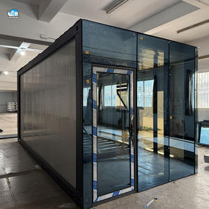 Rumah Kontainer Dinding Kaca Modular Modern Mewah Siap Huni 2 3 4 5 Kamar Tidur Prefabrikasi 20ft 40ft untuk Hotel Villa - Product Image 4