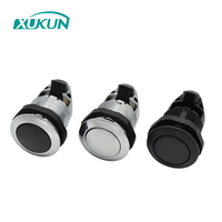Serrure à came en plastique chromé XK253 avec bouton poussoir à came plate, cylindre de serrure à came de 35 mm, sans clé