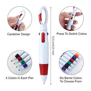 Custom Branded 4-in-1 Multi-color <b>Pen</b> With Hook Novelty Shuttle <b>Pen</b> for Automotive Marketing Promotional Gifts Wholesale - Product Image 2
