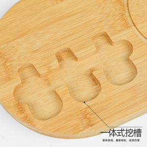 Juego de tablas de queso de bambú Chopstick Brothers con 3 cuchillos, tabla de cortar antideslizante para servir queso y uso en la cocina - Product Image 4