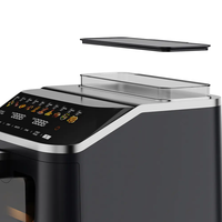 Friteuse à air double compartiment 10-en-1 avec fonction vapeur, écran tactile couleur numérique, lumière de cuisson, capacité familiale 4,5L+6,5L