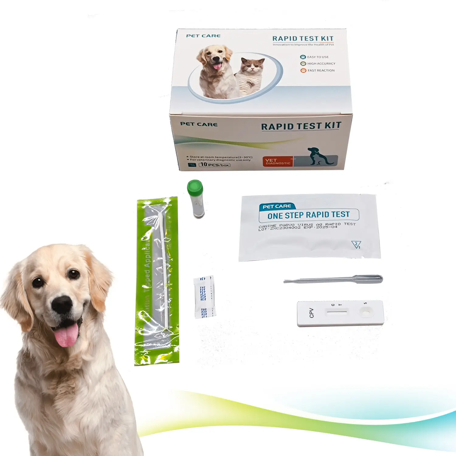 Kit de prueba rápida de anticuerpos de Brucella canina para mascotas