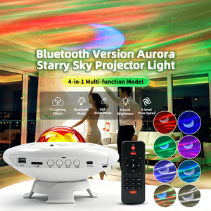 UFO LED Projector <b>Lamp</b> BT Music Speaker Starry Sky Projector Kid Gift Ceiling Night Light <b>Remote</b> <b>Control</b> Aurora Projector - Product Image 4