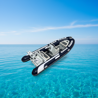 Bateaux pneumatiques en aluminium semi-rigides Rhib 480 de 16 pieds Orca/Hypalon/PVC